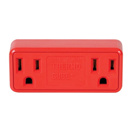 Thermocube Outlet Strip, 2 Outlet(s) 5-15R, Red TC-21
